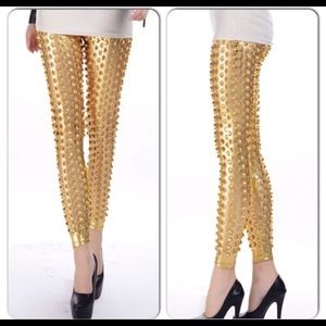 Gold Fish scale Leggings